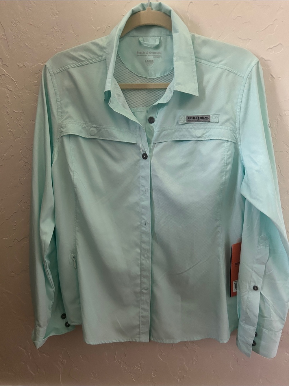 Field & Stream Mint Green Ventilated Fishing Shirt Womens